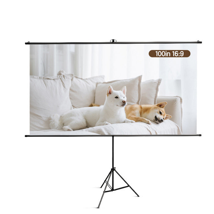 ECRAN de PROIECTIE MANUAL, PE TREPIED, DELI, 16:9, 124.5 x 220 cm*