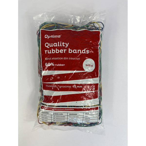 ELASTIC pentru BANI OPTIMA, LATIME 1.5mm, D 65, punga de 500 gr, culori asortate