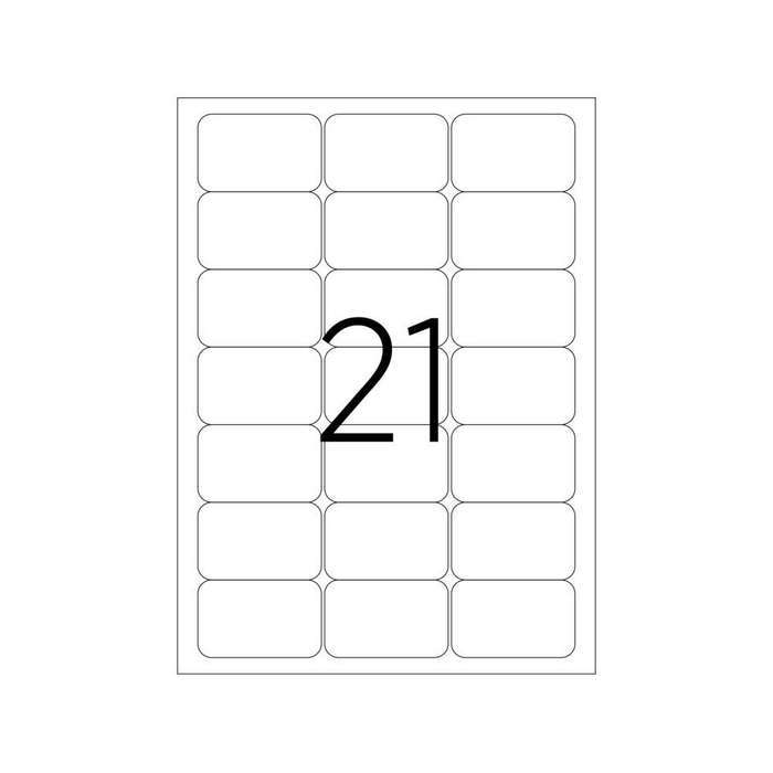 ETICHETE ADEZIVE ALBE format A4, colturi drepte, 100 coli/top