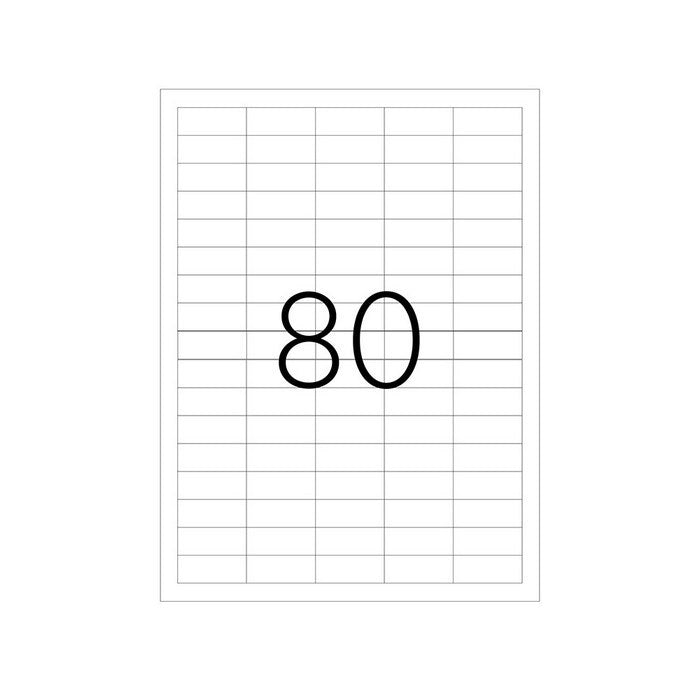 ETICHETE ADEZIVE ALBE format A4, colturi drepte, 100 coli/top