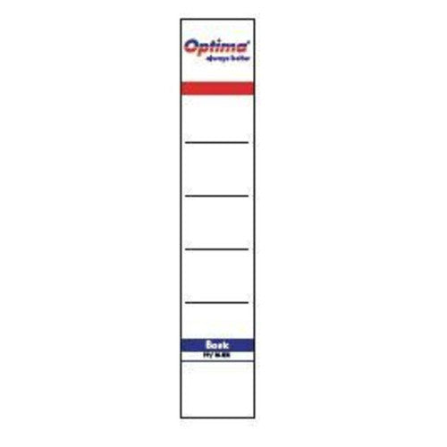 ETICHETE BIBLIORAFT OPTIMA, pentru BIBLIORAFT de 5 cm, set 10 buc