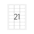 ETICHETE ADEZIVE ALBE format A4, colturi drepte, 100 coli/top
