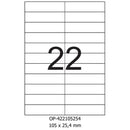 ETICHETE ADEZIVE ALBE format A4 OPTIMA, colturi drepte, 100 coli/top
