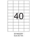 ETICHETE ADEZIVE ALBE format A4 OPTIMA, colturi drepte, 100 coli/top