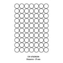 ETICHETE ADEZIVE ALBE OPTIMA, A4, ROTUNDE, 100 coli/top