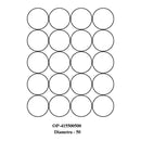 ETICHETE ADEZIVE ALBE OPTIMA, A4, ROTUNDE, 100 coli/top