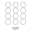 ETICHETE ADEZIVE ALBE OPTIMA, A4, ROTUNDE, 100 coli/top