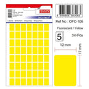 ETICHETE ADEZIVE COLOR TANEX, RECTANGULARE, la set