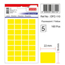 ETICHETE ADEZIVE COLOR TANEX, RECTANGULARE, la set