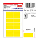 ETICHETE ADEZIVE COLOR TANEX, RECTANGULARE, la set