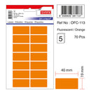 ETICHETE ADEZIVE COLOR TANEX, RECTANGULARE, la set