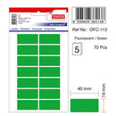 ETICHETE ADEZIVE COLOR TANEX, RECTANGULARE, la set