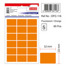 ETICHETE ADEZIVE COLOR TANEX, RECTANGULARE, la set