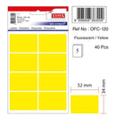 ETICHETE ADEZIVE COLOR TANEX, RECTANGULARE, la set