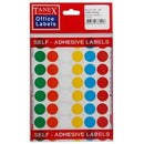 ETICHETE ADEZIVE TANEX, COLOR MIX, ROTUNDE, la set