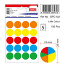 ETICHETE ADEZIVE TANEX, COLOR MIX, ROTUNDE, la set