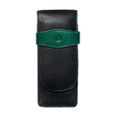 ETUI PELIKAN DIN PIELE, TG32 negru-verde, pentru 3 instrumente de scris*