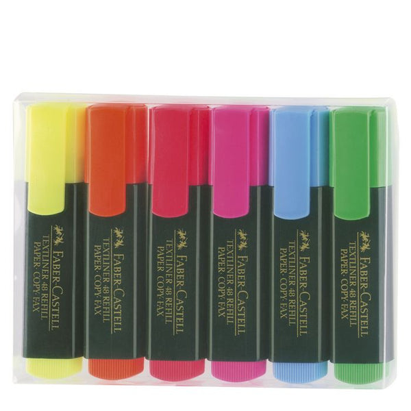 TEXTMARKER (EVIDENTIATOR) FABER-CASTELL 1548, set 6 buc, PROMO BackToSchool*