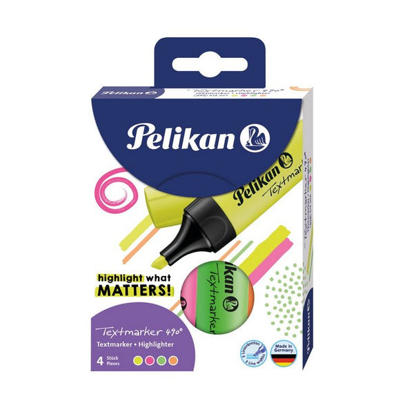 TEXTMARKER (EVIDENTIATOR) PELIKAN, set 4 buc, PROMO BackToSchool*