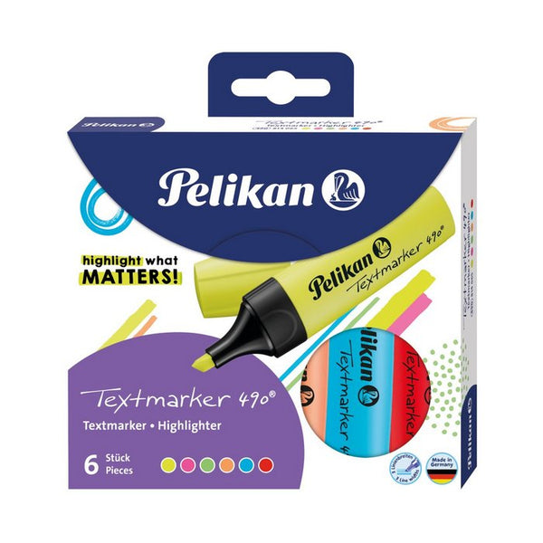 TEXTMARKER (EVIDENTIATOR) PELIKAN, set 6 buc, PROMO BackToSchool*
