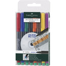 MARKER MULTIMARK FABER-CASTELL - set 8 bucati, scriere de la 0,40 mm la 1,00 mm