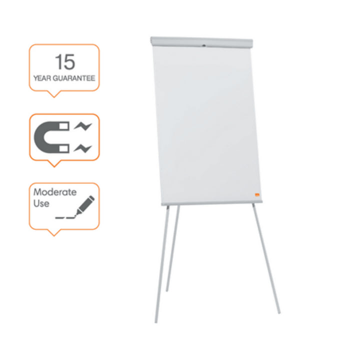 FLIPCHART MAGNETIC NOBO Essentials, otel lacuit, trepied, magnetic*