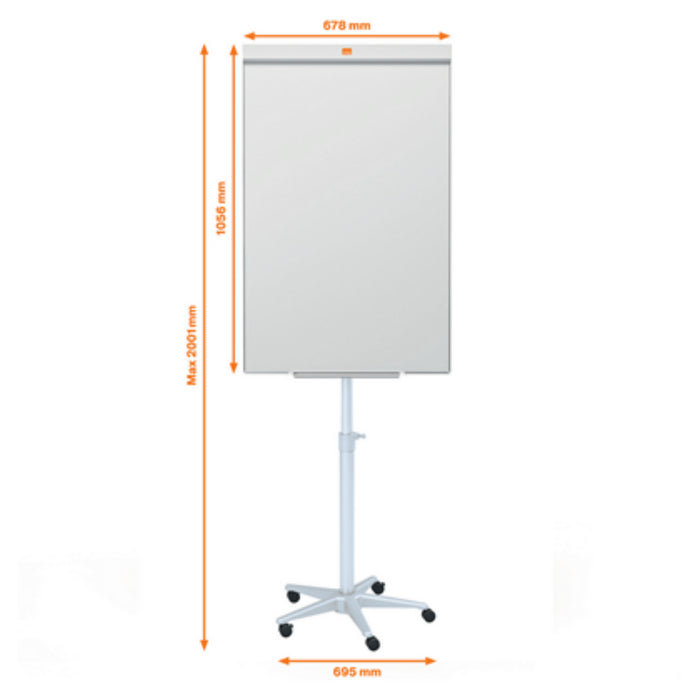 FLIPCHART MAGNETIC NOBO NANO CLEAN CLASSIC MOBIL, 69 x 100 cm*