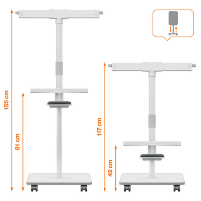 FLIPCHART MAGNETIC NOBO Move&Meet, 68 x 104 cm, doua fete magnetice, include marker*