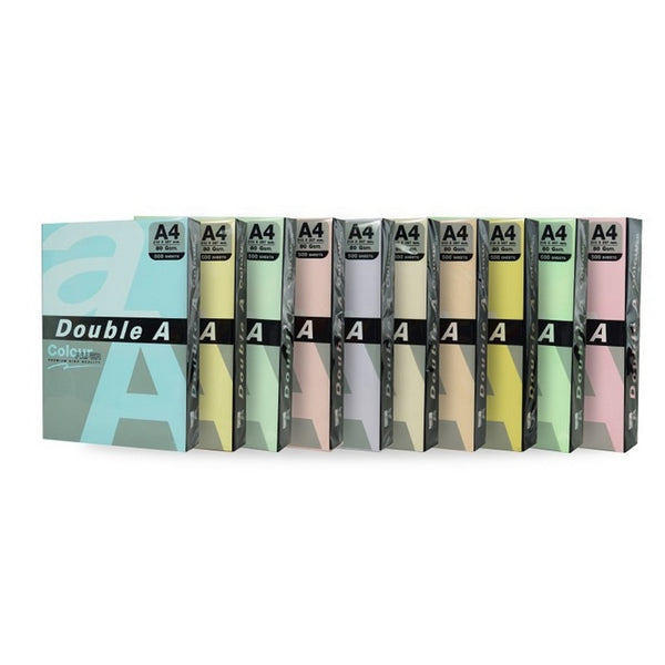 HARTIE COLOR A4 Double A, 80gr/mp, culori PASTEL, 100 coli/top
