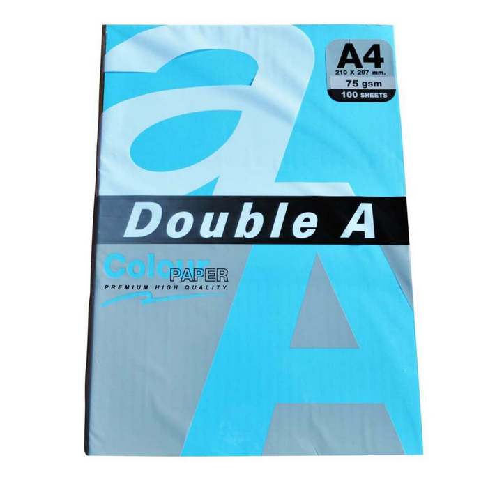 HARTIE COLOR A4 80 gr/mp, Double A, MIX 5 culori INTENSE, 100 coli/top