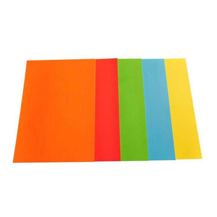 HARTIE COLOR A4 80gr, Double A, MIX 5 culori NEON, 100 coli/top