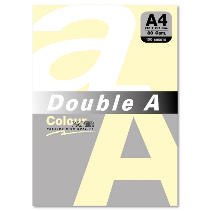 HARTIE COLOR A4 Double A, 80gr/mp, culori PASTEL, 100 coli/top