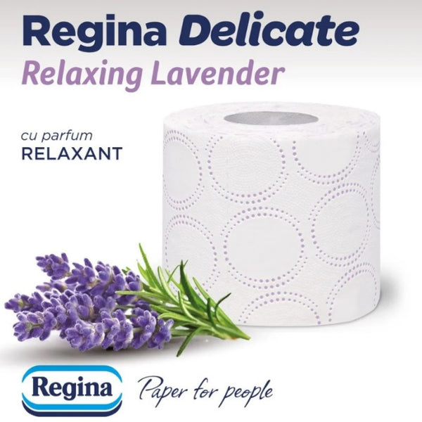 HARTIE IGIENICA ALBA REGINA DELICATE, 3 straturi, 130 foi, 16,25 m, pachet 8 role