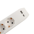 PRELUNGITOR SPACER, 3 PRIZE + 1 x Type-C, 1 x USB 4,5m, cu INTRERUPATOR si PROTECTIE SOC CURENT*