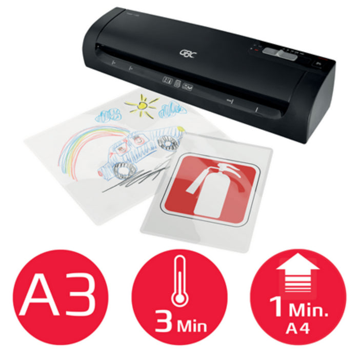 LAMINATOR GBC 1100L, A3, folie max 125 microni, negru*