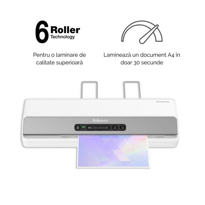 LAMINATOR A3 FELLOWES AMARIS LX 6 ROLE, folie max 175 microni*