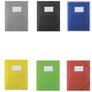 MAPA PLASTIC A4 DONAU, cu elastic si eticheta, CULORI TRANSPARENTE