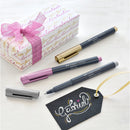 MARKER PERMANENT FABER-CASTELL METALLICS, set 6 culori, scriere 1,50 mm
