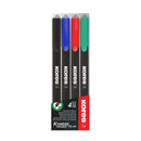 MARKER PERMANENT KORES, 1mm, set 4 culori - scriere 1,00 mm
