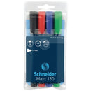 MARKER PERMANENT SCHNEIDER 130, set 4 culori - scriere 1,00-3,00 mm