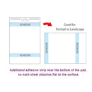 NOTES ADEZIV 792 x 635mm, HO-21509, repozitionabil, 30 coli/set, ALB