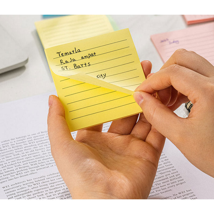 NOTES ADEZIV DELI 76 x 126mm, DLEA047, 4 x 25 file/set R-V-G-A liniat