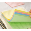 NOTES ADEZIV DELI 76 x 76mm, DLEA045, 4 x 25 file/set R-V-G-A liniat