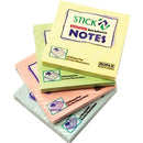 NOTES ADEZIV 76 x 76mm, 100 file/set, CULORI PASTEL