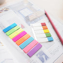 INDEX ADEZIV 12 x 45mm, HO-21345, NEON MIX + RIGLA, PLASTIC, 8 x 25 file/set