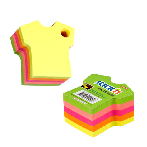 *NOTES ADEZIV FORMA CUB TRICOU 70 x 70mm, HO-21400, 400 file/set, NEON, 5 culori, lichidare de stoc