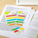 INDEX ADEZIV 38 x 51mm, HO-21608, NEON, PLASTIC, 4 x 20 file/set