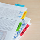 INDEX ADEZIV 38 x 51mm, HO-21608, NEON, PLASTIC, 4 x 20 file/set