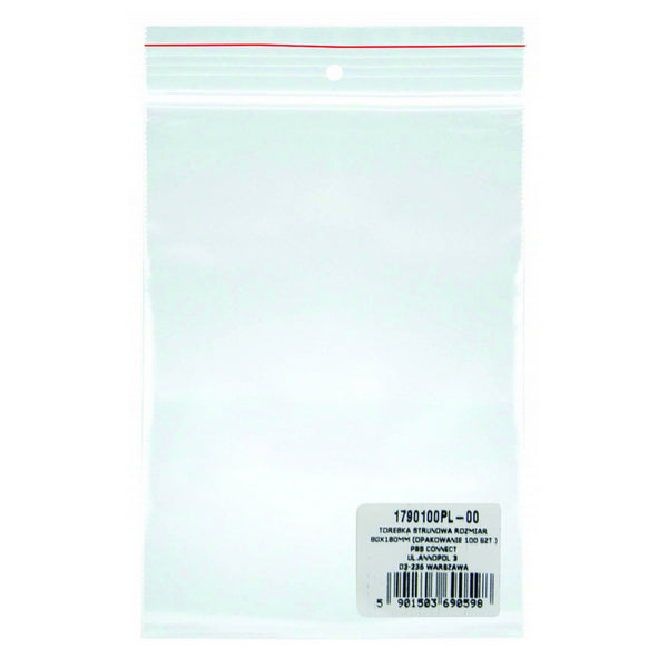 PUNGI ZIPLOCK (CU FERMOAR) 80 x 180 mm, 40 microni, 100 buc/set