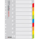 SEPARATOR CARTON A4 COLOR Office Products, set 10 culori